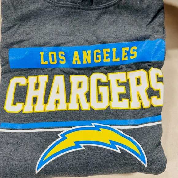 NEW Campus Colors Los Angeles Chargers Hoodie Sweatshirt Gray Size Mens XL - Picture 2 of 4